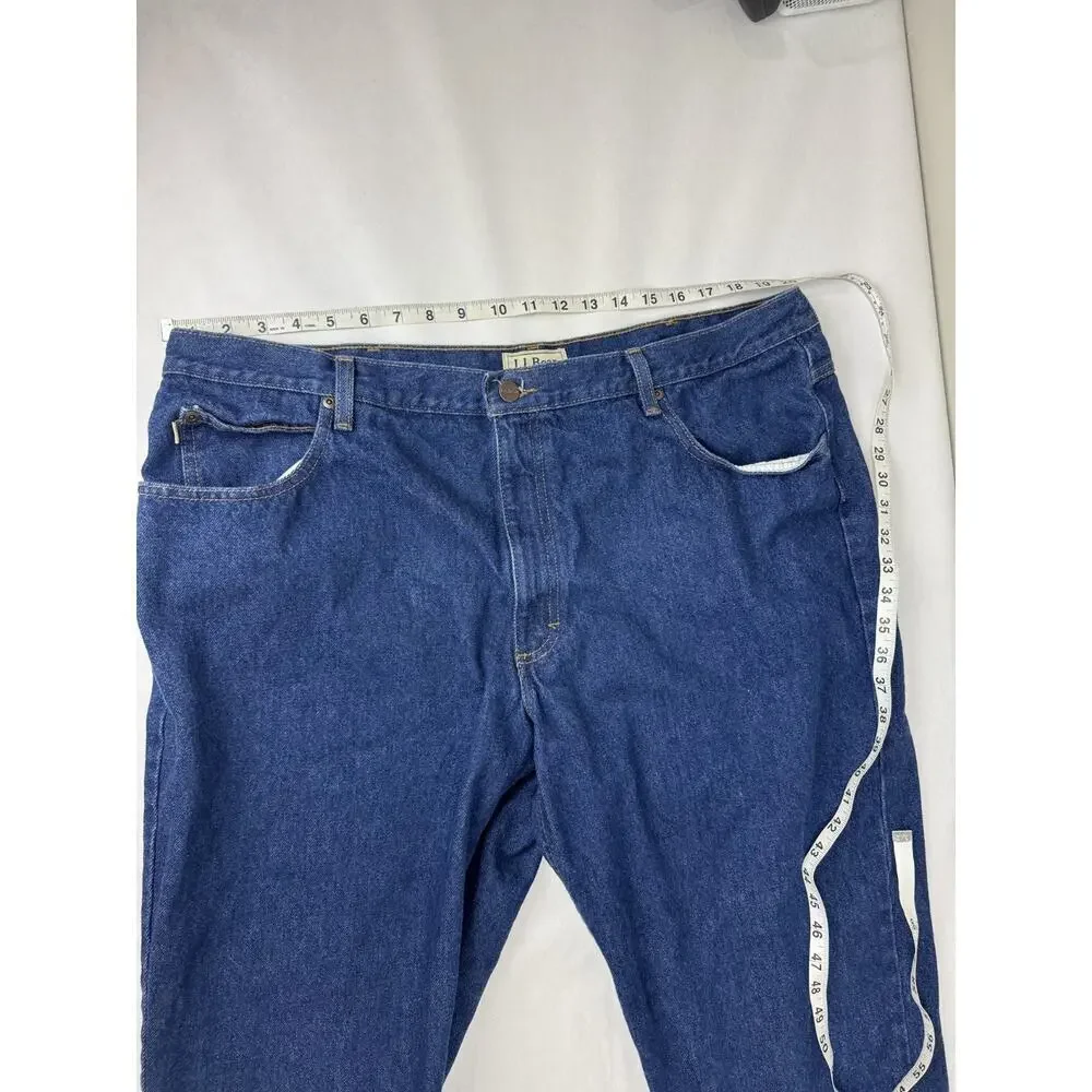LL Bean Men's Natural Fit Jeans 100% Cotton Relaxed Tapered Big & Tall 42 * 28